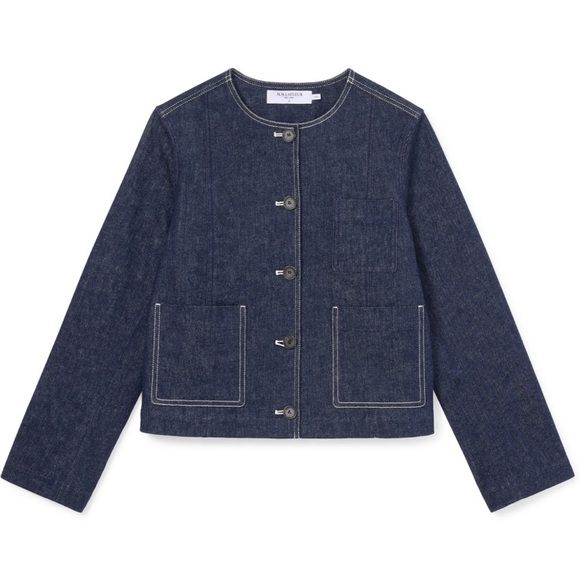 M.M. LAFLEUR The Kane Jacket - Stretch Denim Suiting size 2 - Picture 2 of 10